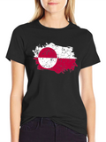 Greenland Flag T-Shirt - Grunge Style