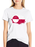 Greenland Flag T-Shirt - Grunge Style