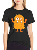 Monster Graphic Tee - Fun Black T-Shirt