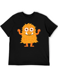Monster Graphic Tee - Fun Black T-Shirt