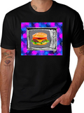 Retro TV Burger Graphic Tee
