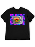 Retro TV Burger Graphic Tee