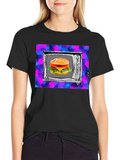 Retro TV Burger Graphic Tee