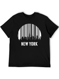 New York Skyline Barcode T-Shirt
