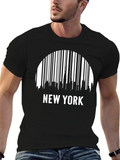 New York Skyline Barcode T-Shirt