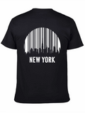 New York Skyline Barcode T-Shirt