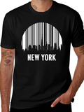 New York Skyline Barcode T-Shirt