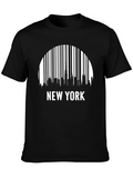 New York Skyline Barcode T-Shirt