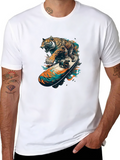 Tiger Skateboard Graphic T-Shirt