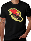 Devil Cartoon Graphic Black T-Shirt