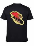 Devil Cartoon Graphic Black T-Shirt
