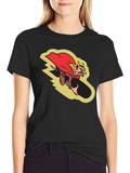 Devil Cartoon Graphic Black T-Shirt