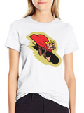 Devil Cartoon Graphic Black T-Shirt