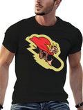 Devil Cartoon Graphic Black T-Shirt