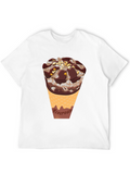 Chocolate Ice Cream Cone Graphic T-Shirt