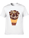 Chocolate Ice Cream Cone Graphic T-Shirt