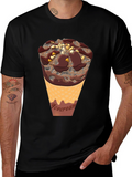 Chocolate Ice Cream Cone Graphic T-Shirt