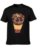 Chocolate Ice Cream Cone Graphic T-Shirt