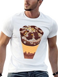 Chocolate Ice Cream Cone Graphic T-Shirt