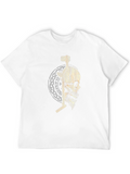 Viking Skull Graphic T-Shirt - Black