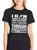Funny Iron Run T-Shirt: Slower Than a Turtle