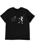 Peter Pan vs Captain Hook Black T-Shirt
