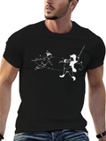 Peter Pan vs Captain Hook Black T-Shirt