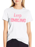 Keep Smiling Black Graphic Tee