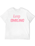 Keep Smiling Black Graphic Tee