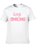 Keep Smiling Black Graphic Tee