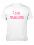 Keep Smiling Black Graphic Tee