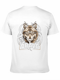 Brave Wolf Graphic Tee - Trendy Design