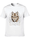 Brave Wolf Graphic Tee - Trendy Design