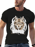 Brave Wolf Graphic Tee - Trendy Design