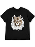 Brave Wolf Graphic Tee - Trendy Design