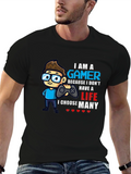 Gamer Life Funny Graphic Tee - Black Cotton