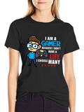 Gamer Life Funny Graphic Tee - Black Cotton