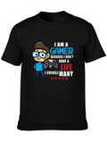 Gamer Life Funny Graphic Tee - Black Cotton