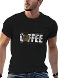Coffee Addict Graphic Tee - Distressed Print