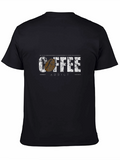 Coffee Addict Graphic Tee - Distressed Print