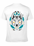 Wolf Graphic Tee - Black Cotton T-Shirt