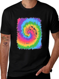 Vibrant Tie-Dye Swirl Graphic T-Shirt