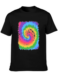 Vibrant Tie-Dye Swirl Graphic T-Shirt