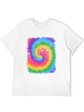 Vibrant Tie-Dye Swirl Graphic T-Shirt
