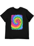 Vibrant Tie-Dye Swirl Graphic T-Shirt
