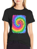 Vibrant Tie-Dye Swirl Graphic T-Shirt