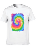 Vibrant Tie-Dye Swirl Graphic T-Shirt