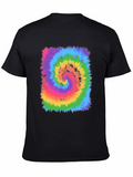 Vibrant Tie-Dye Swirl Graphic T-Shirt