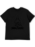 Buddha Graphic Black T-Shirt - Meditative Style