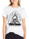 Buddha Graphic Black T-Shirt - Meditative Style